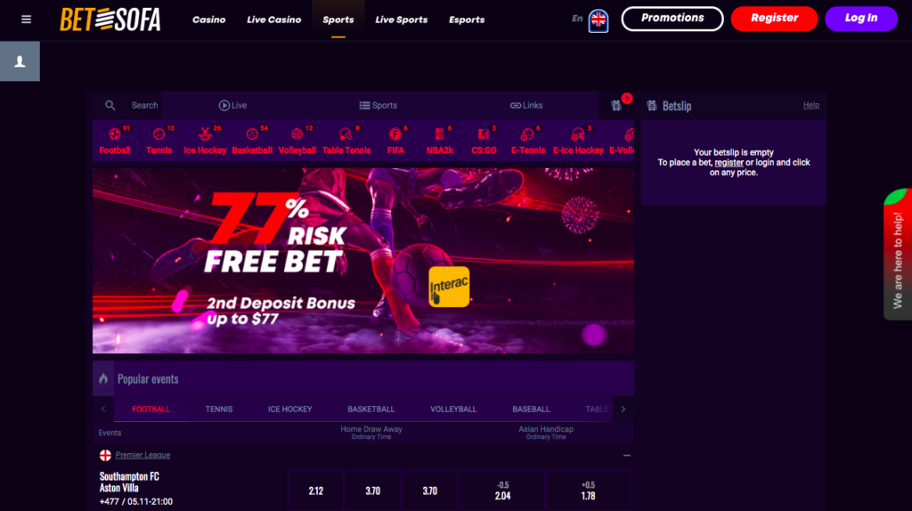 Betsofa Online Casino and Sportsbook