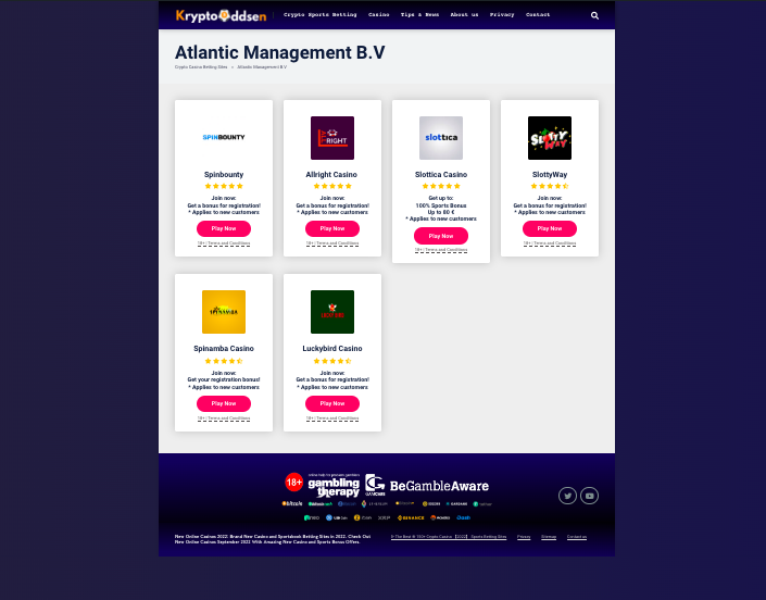 Atlantic Management B.V. Casino Owned Operated 