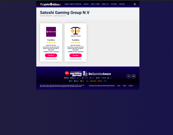 Casino operated and Owned by Satoshi Gaming Group N.V.