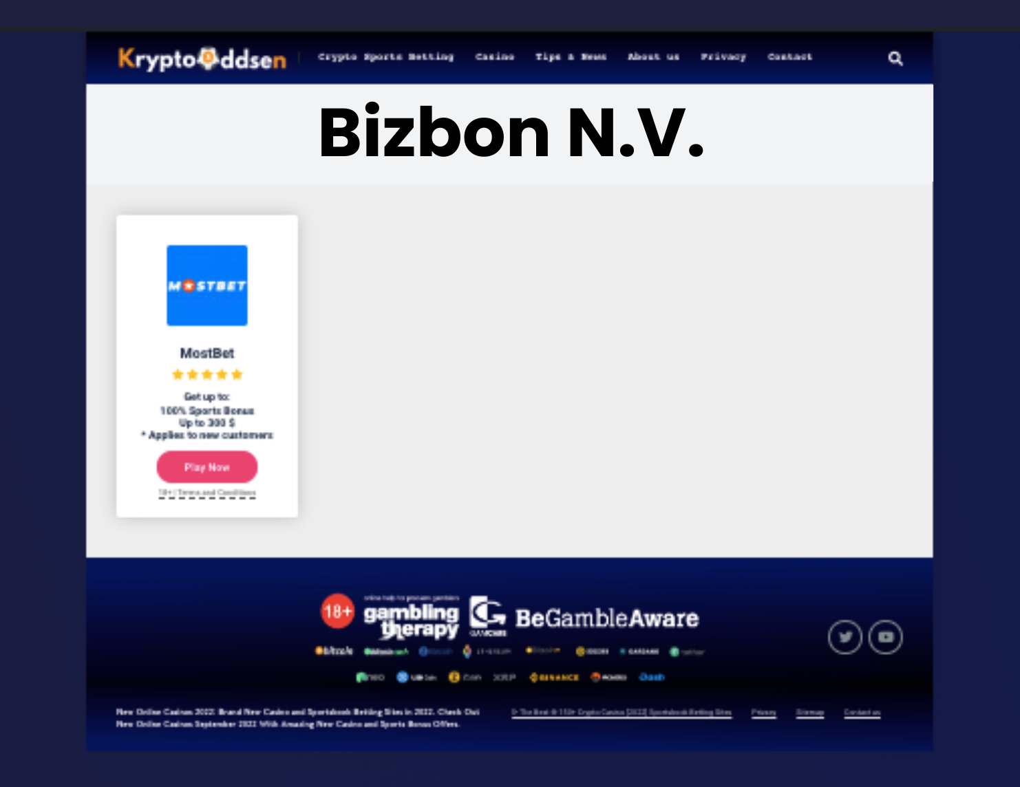 Bizbon N.V. Casino Owned Operated