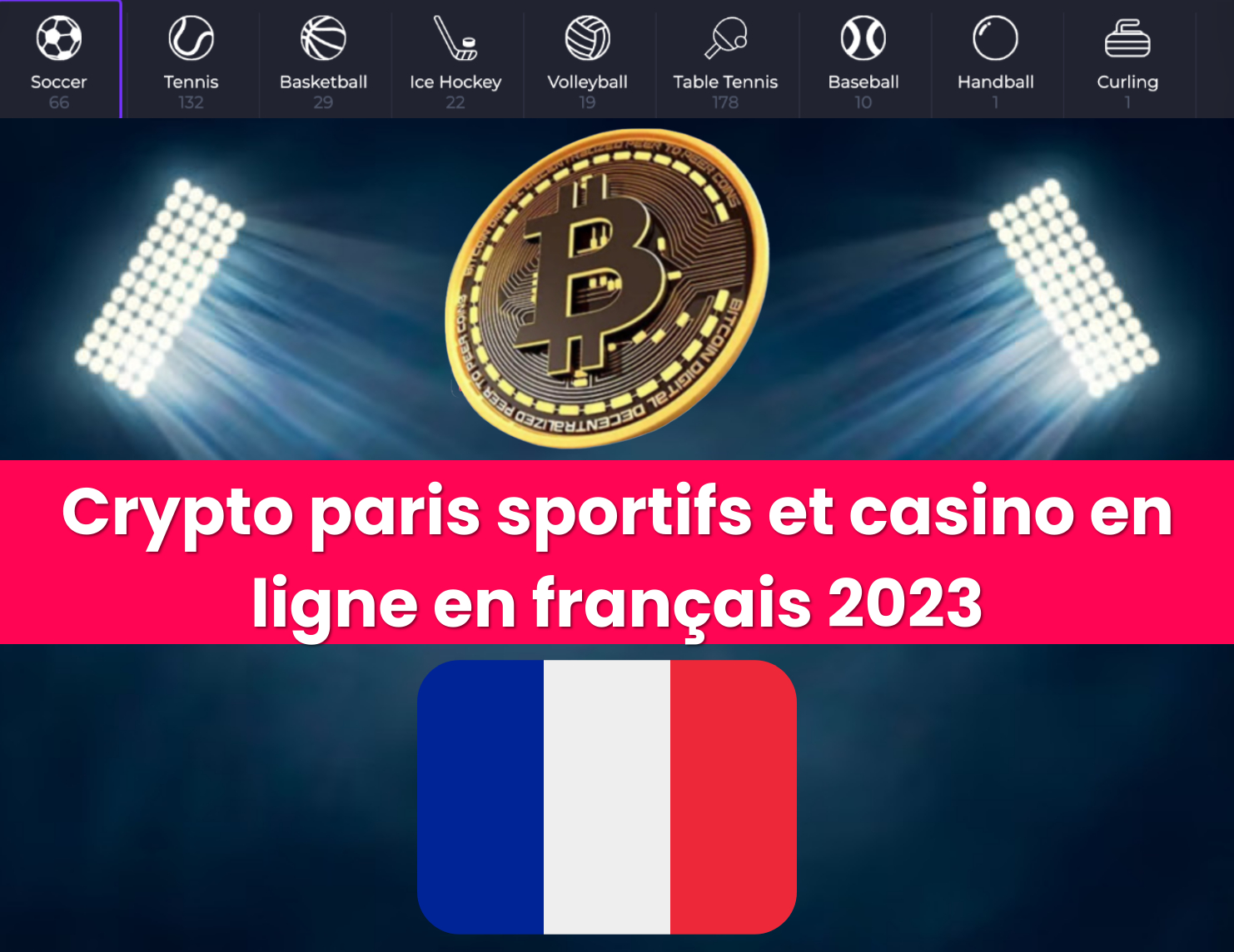 Crypto paris sportifs et casino en ligne en français 2023