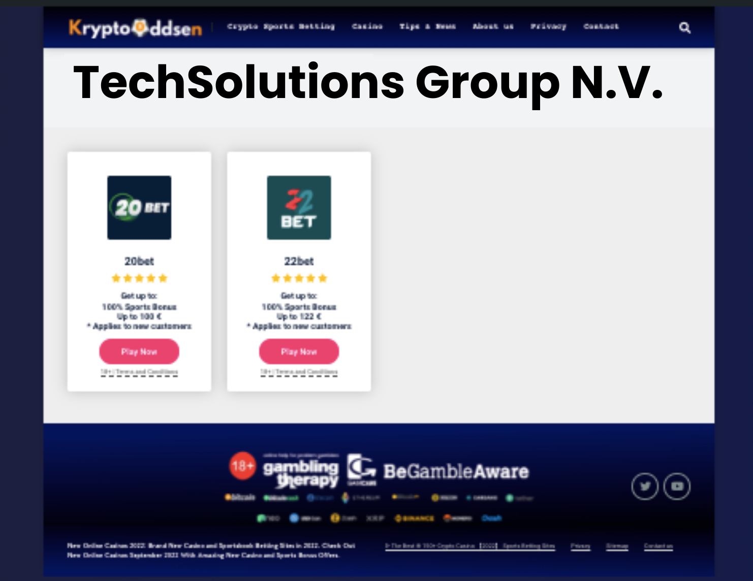 TechSolutions Group N.V. Casino Owned Operated