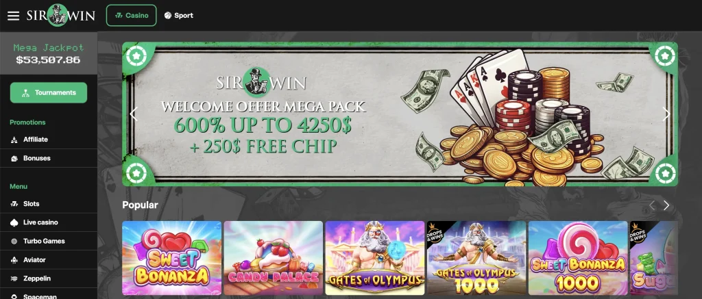 Sirwin Crypto Casino