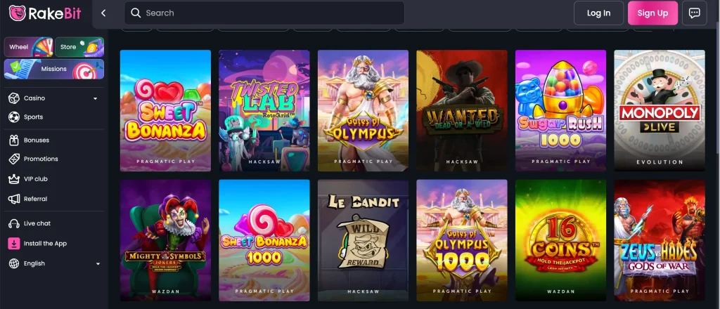 RakeBit Crypto Casino