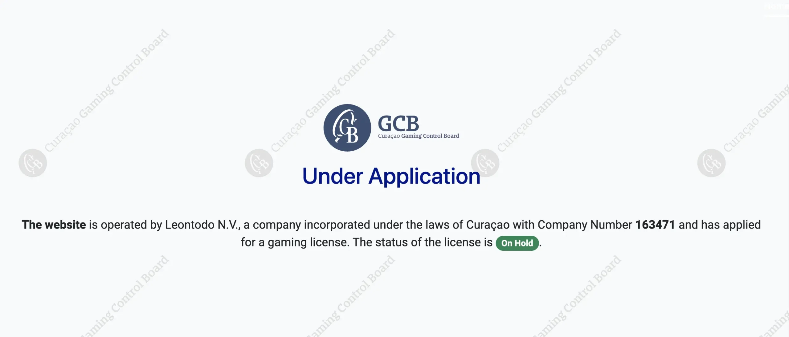 Casino owned and operated by Leontodo N.V.